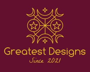 Gold Celestial Astrology  logo design