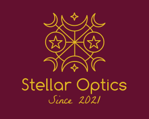 Gold Celestial Astrology  logo design