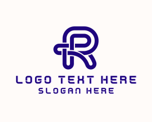 Expert Digital Letter R logo