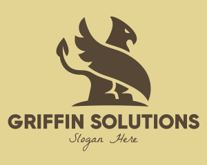 Brown Egyptian Griffin logo design