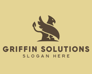 Brown Egyptian Griffin logo design