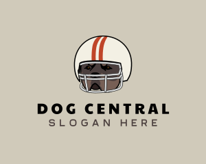 Pitbull Dog Football logo design