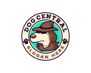 Detective Pet Dog logo design