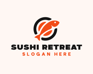 Sushi Asian Food Restaurant logo design