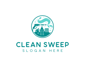 City Cleaning Pressure Washer logo design