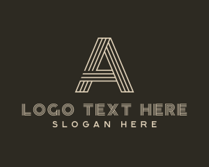 Minimalist Stripes Letter A logo