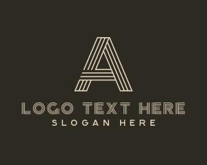 Minimalist Stripes Letter A Logo