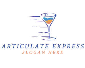 Express Winery Drink logo design