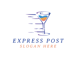 Express Winery Drink logo design