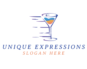 Express Winery Drink logo design