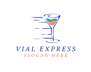 Express Winery Drink logo design