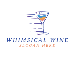 Express Winery Drink logo design