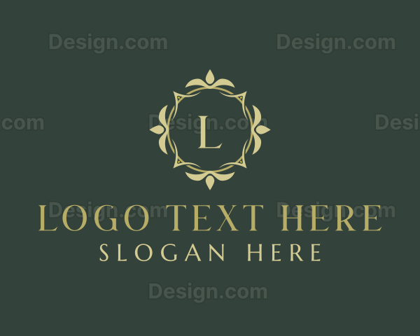 Floral Ornamental Crest Logo