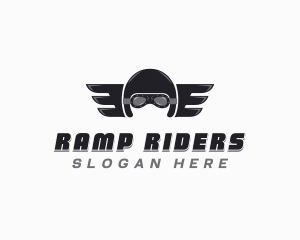 Biker Helmet Rider logo design