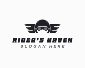 Biker Helmet Rider logo design