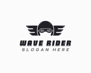 Biker Helmet Rider logo design