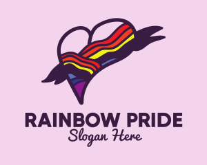 Festive Rainbow Heart Banner logo