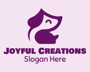 Cute Happy Puppy logo