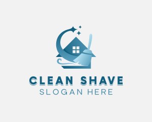 Cleaning Broom Janitorial logo design