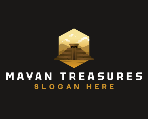 Mayan Pyramid Temple logo design