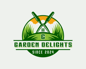 Grass Shears Gardener logo design