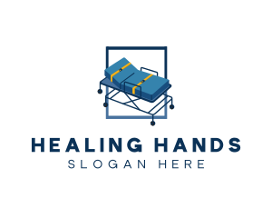 Medical Gurney Stretcher logo design