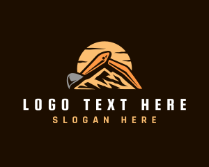 Excavator Mountain Sunset logo