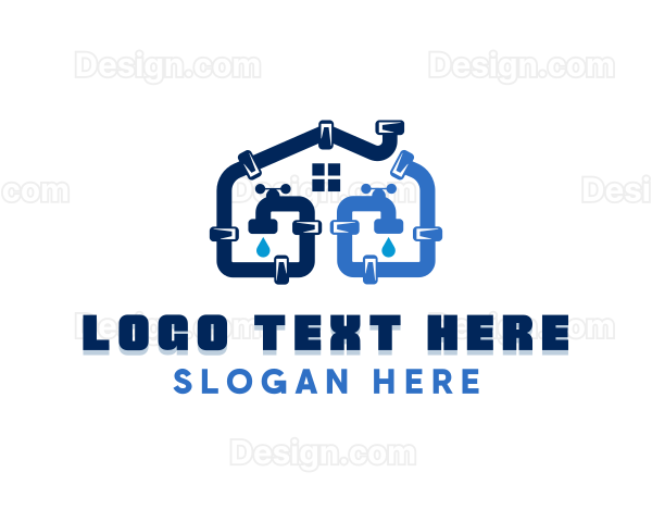 Plumbing House Faucet Logo