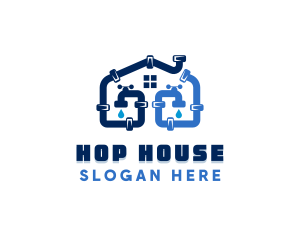 Plumbing House Faucet  logo design