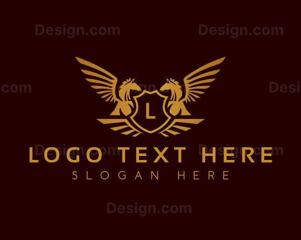 Luxury Shield Pegasus Logo