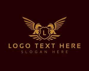 Luxury Shield Pegasus logo