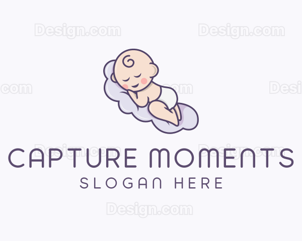 Sleeping Baby Cloud Logo