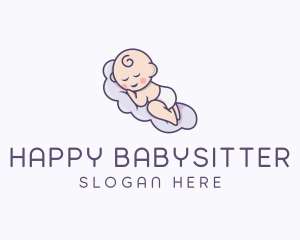 Sleeping Baby Cloud logo design