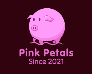 Cute Round Piglet logo design