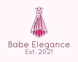 Pink Elegant Dress logo design