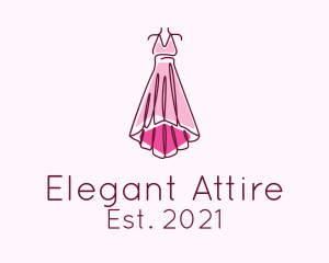 Pink Elegant Dress logo design