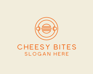 Fast Food Burger Hamburger logo design