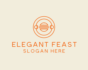 Fast Food Burger Hamburger logo design