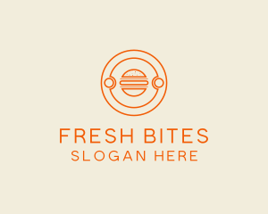 Fast Food Burger Hamburger logo design