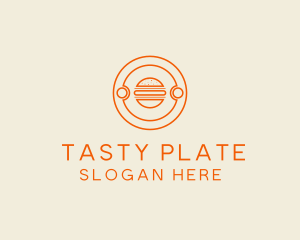 Fast Food Burger Hamburger logo design