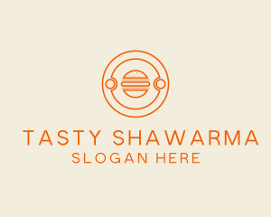 Fast Food Burger Hamburger logo design