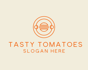 Fast Food Burger Hamburger logo design