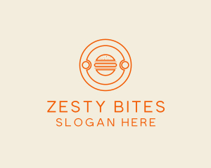 Fast Food Burger Hamburger logo design