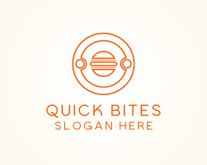 Fast Food Burger Hamburger logo design