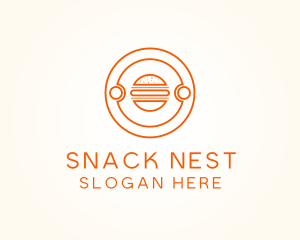 Fast Food Burger Hamburger logo design