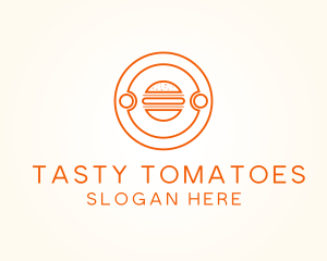 Fast Food Burger Hamburger logo design