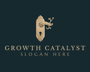 Elegant Door Knob logo design