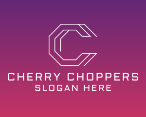 Geometric Hexagon Letter C logo design