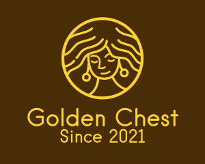 Golden Female Salon  logo design