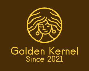 Golden Female Salon  logo design